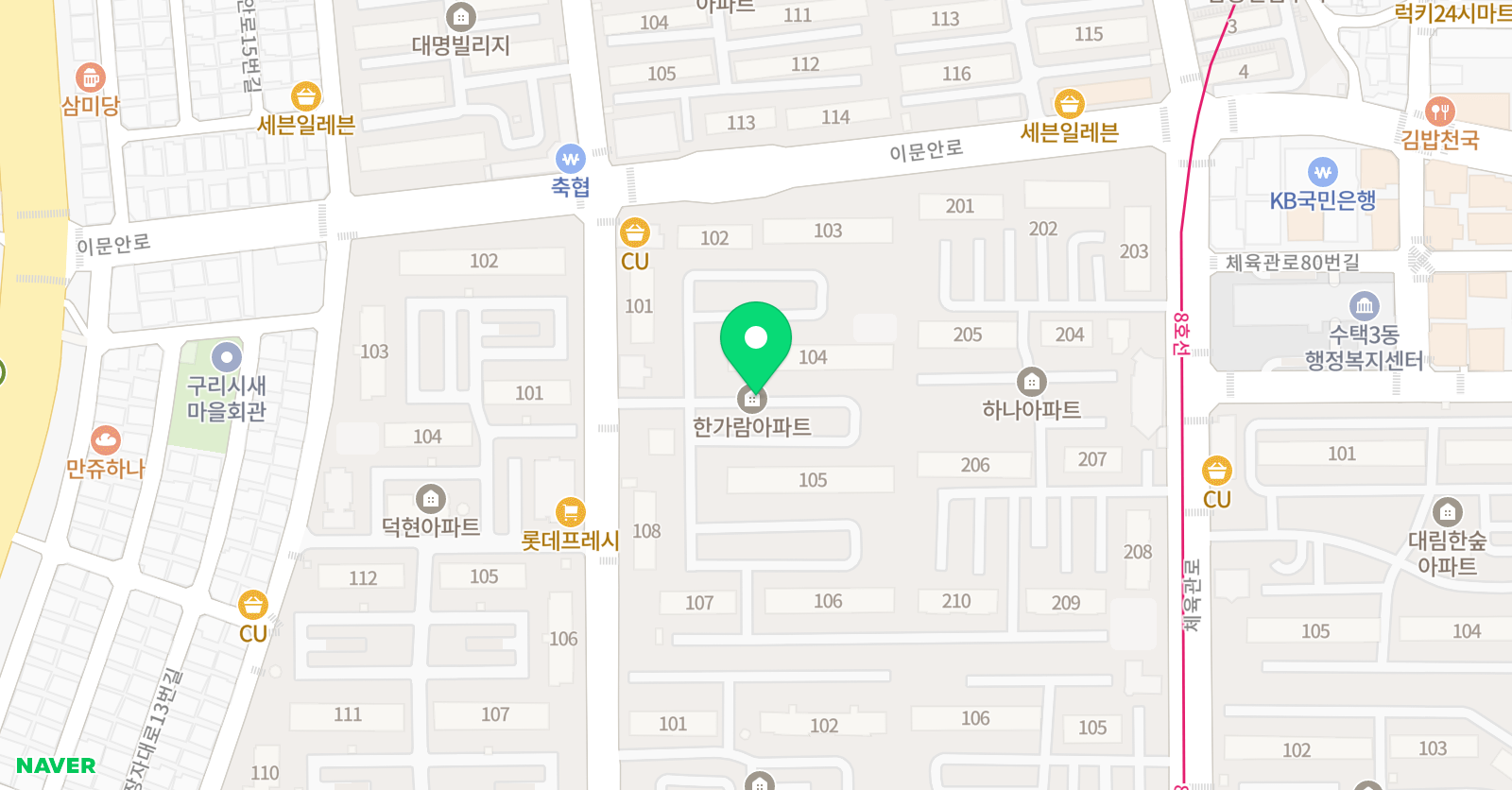 아소비 구리한가람점 위치