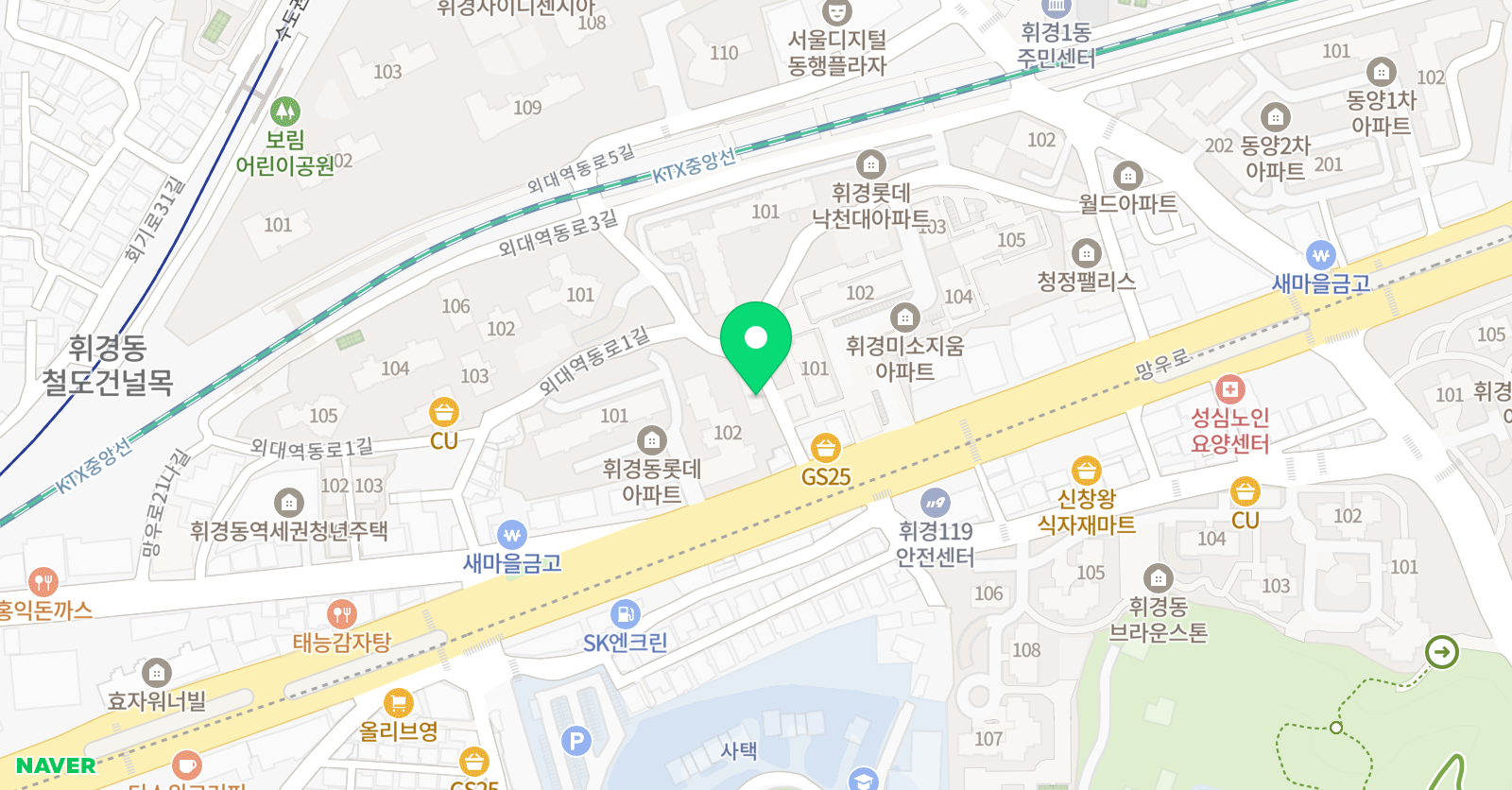 호키 휘경 태권도 위치