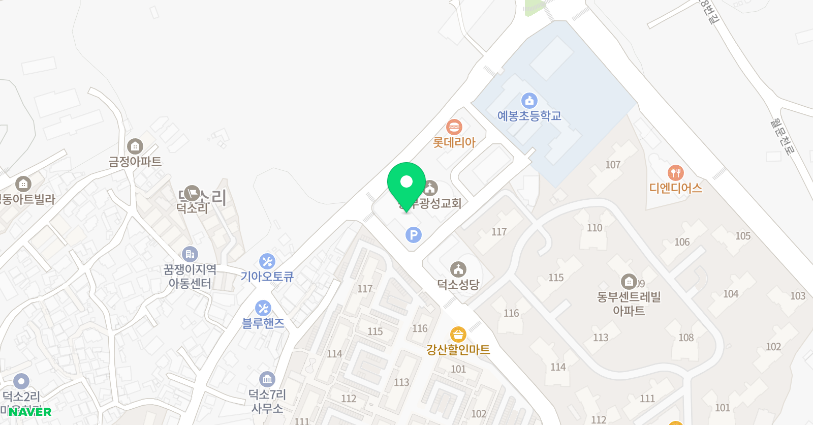 덕소플라즈마 수학영어학원 위치