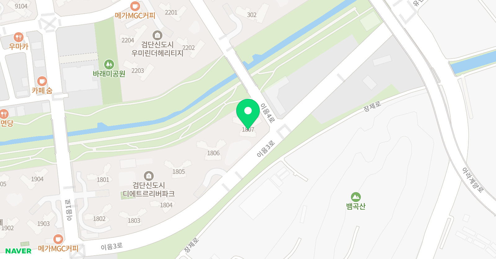 셀파우등생 교실 검단디에트르리버파크3차 위치