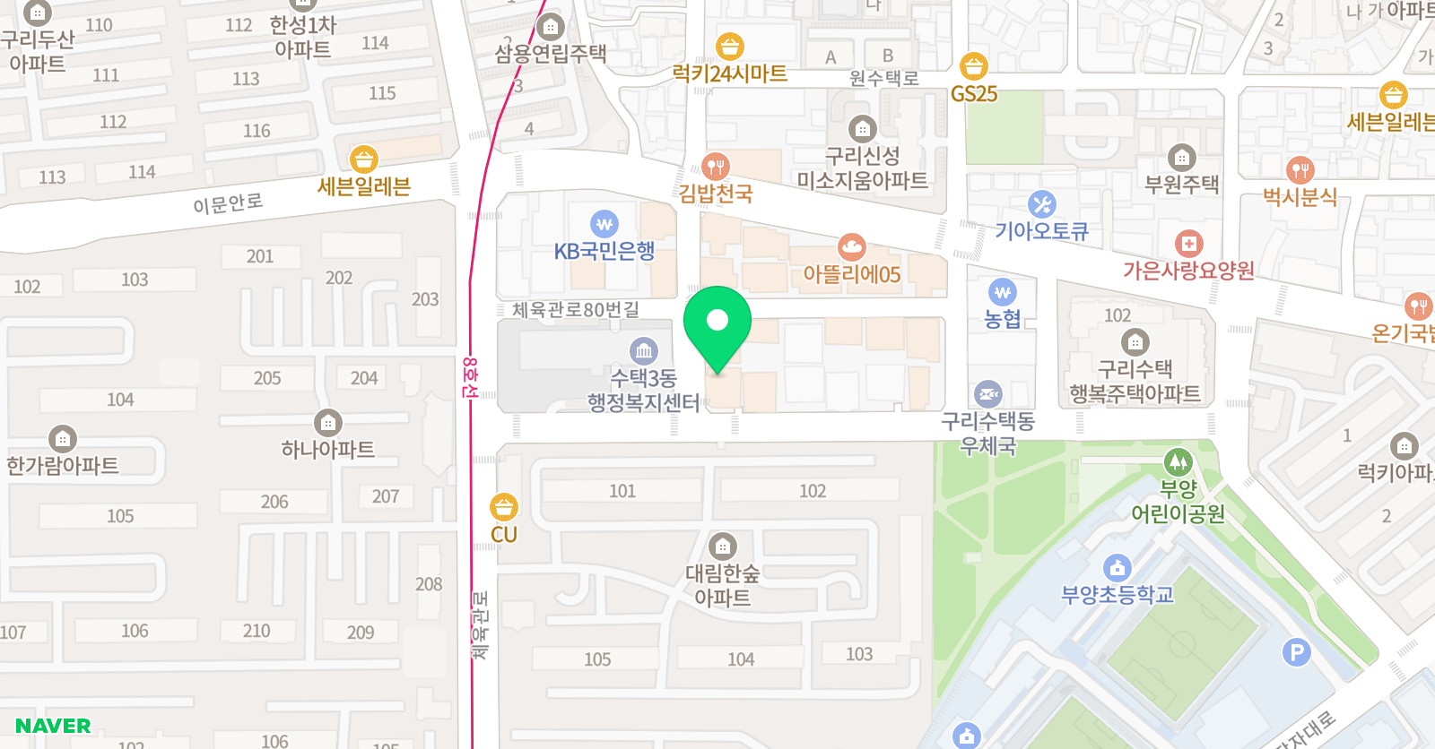 청담 어학원 구리브랜치 위치
