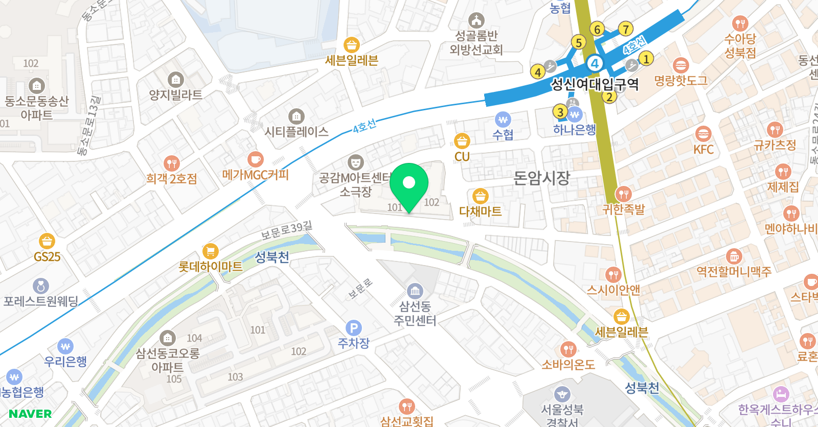 YBM 램클래스 영어학원 성북동소문1센터 위치
