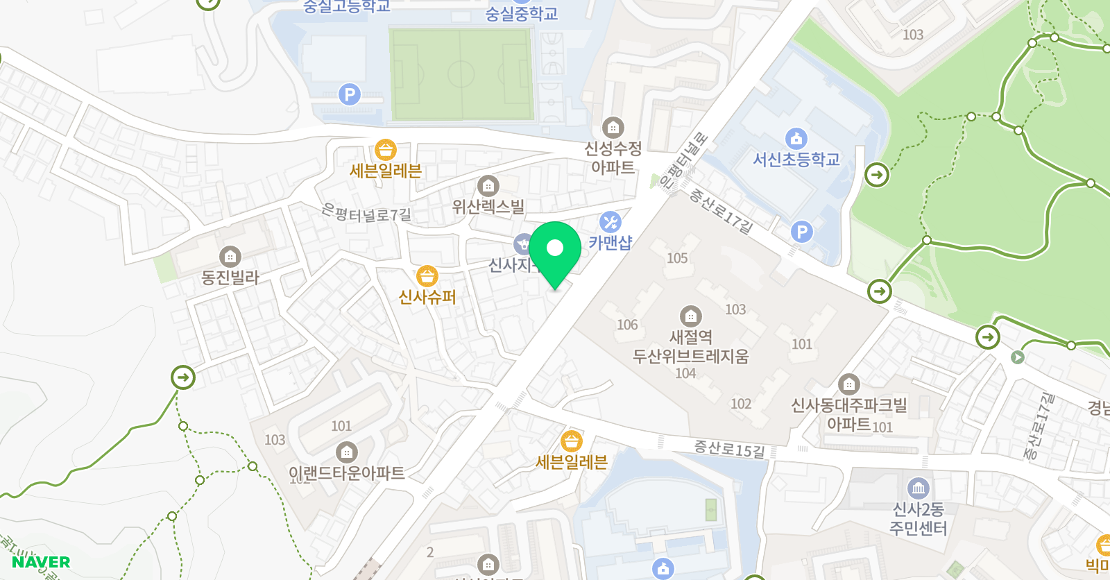 태극관 신사TMAC 위치