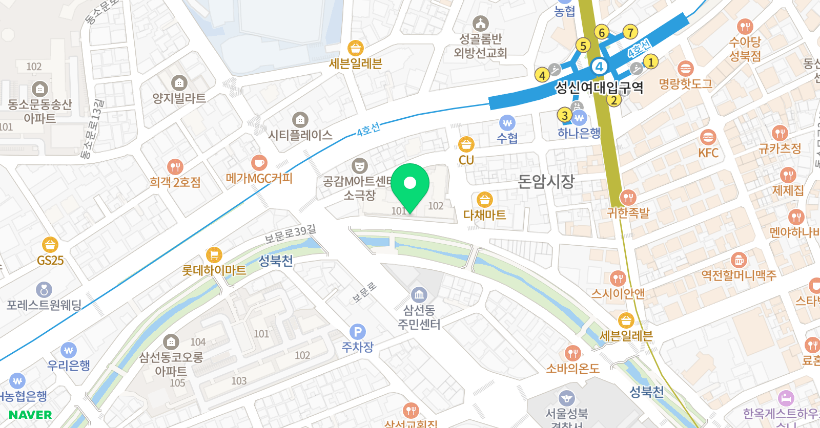 하얀나무 디자인미술학원 위치