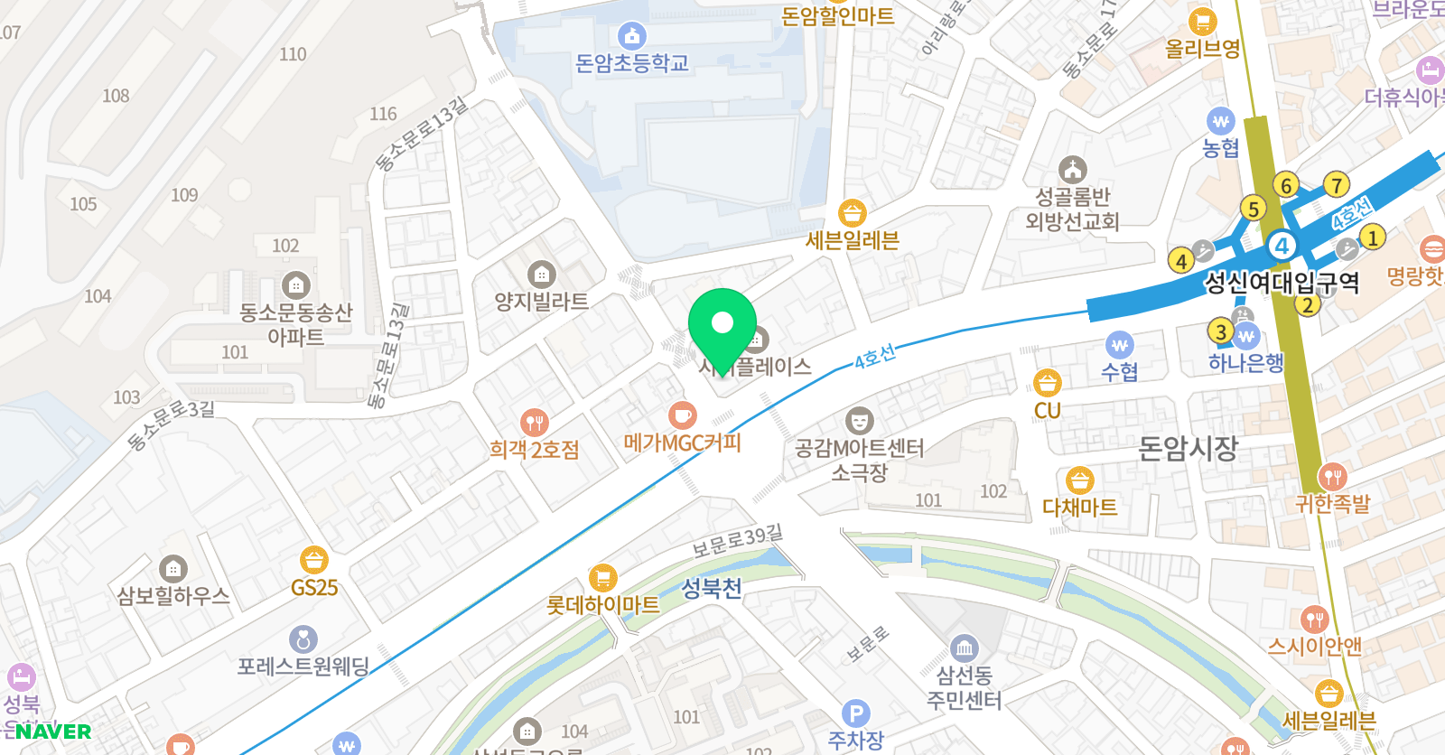 윤정 영어학원 위치