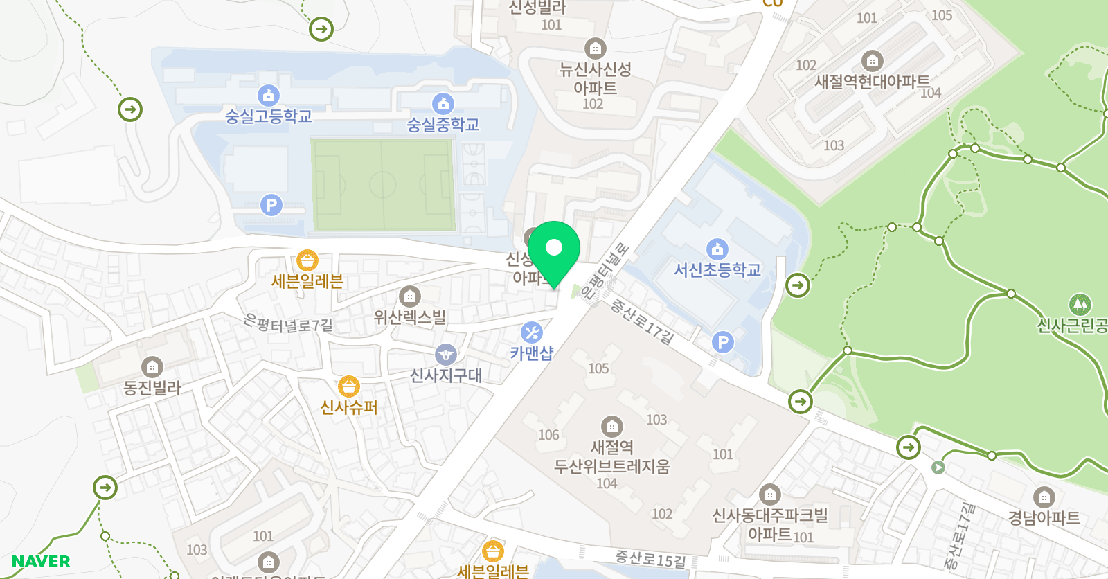 국가대표 천마 태권도장 위치