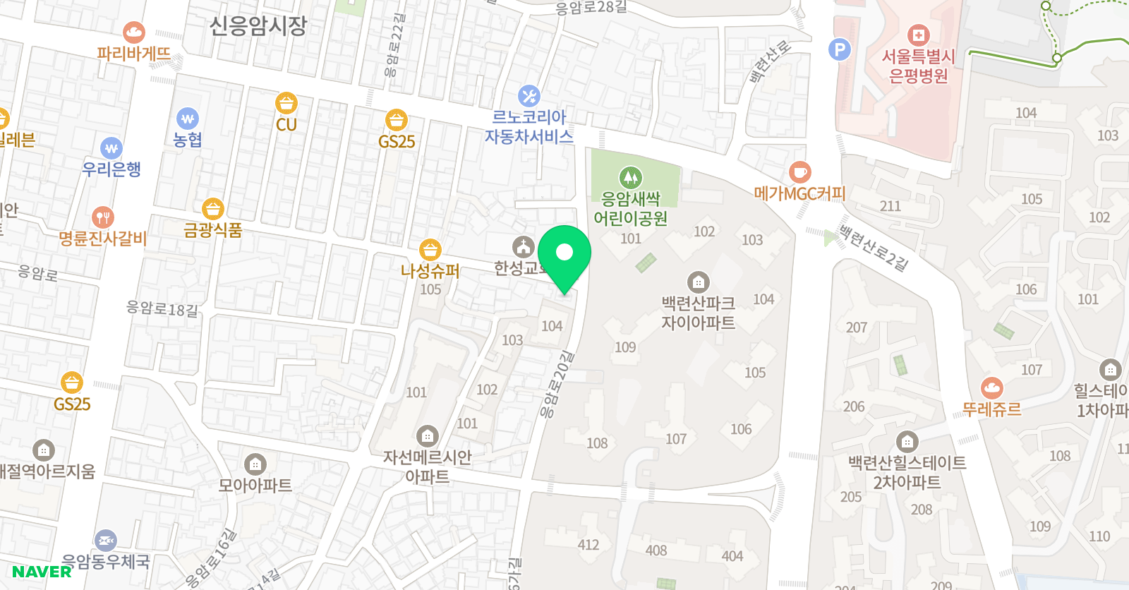 비끄아트 미술학원 응암점 위치