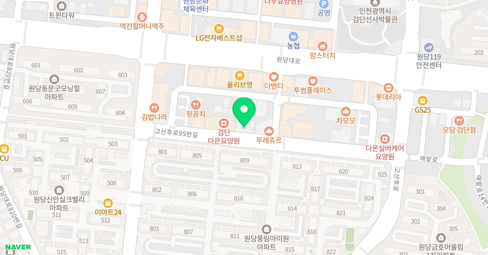 이지라이프라라발레탄츠 학원 위치