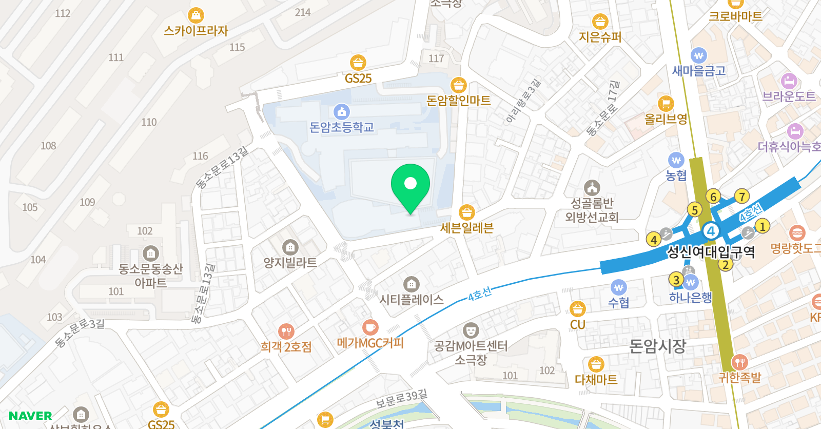 돈암문화 스포츠센터 수영장 위치