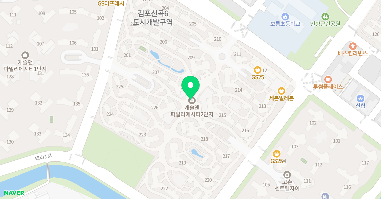 행복한미술관 김포점 위치
