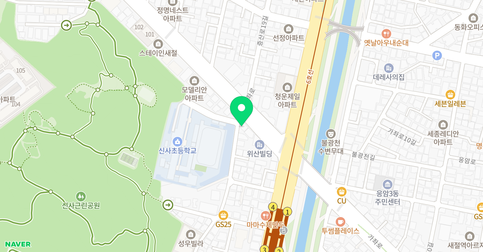 한국체대 천마 태권도 위치