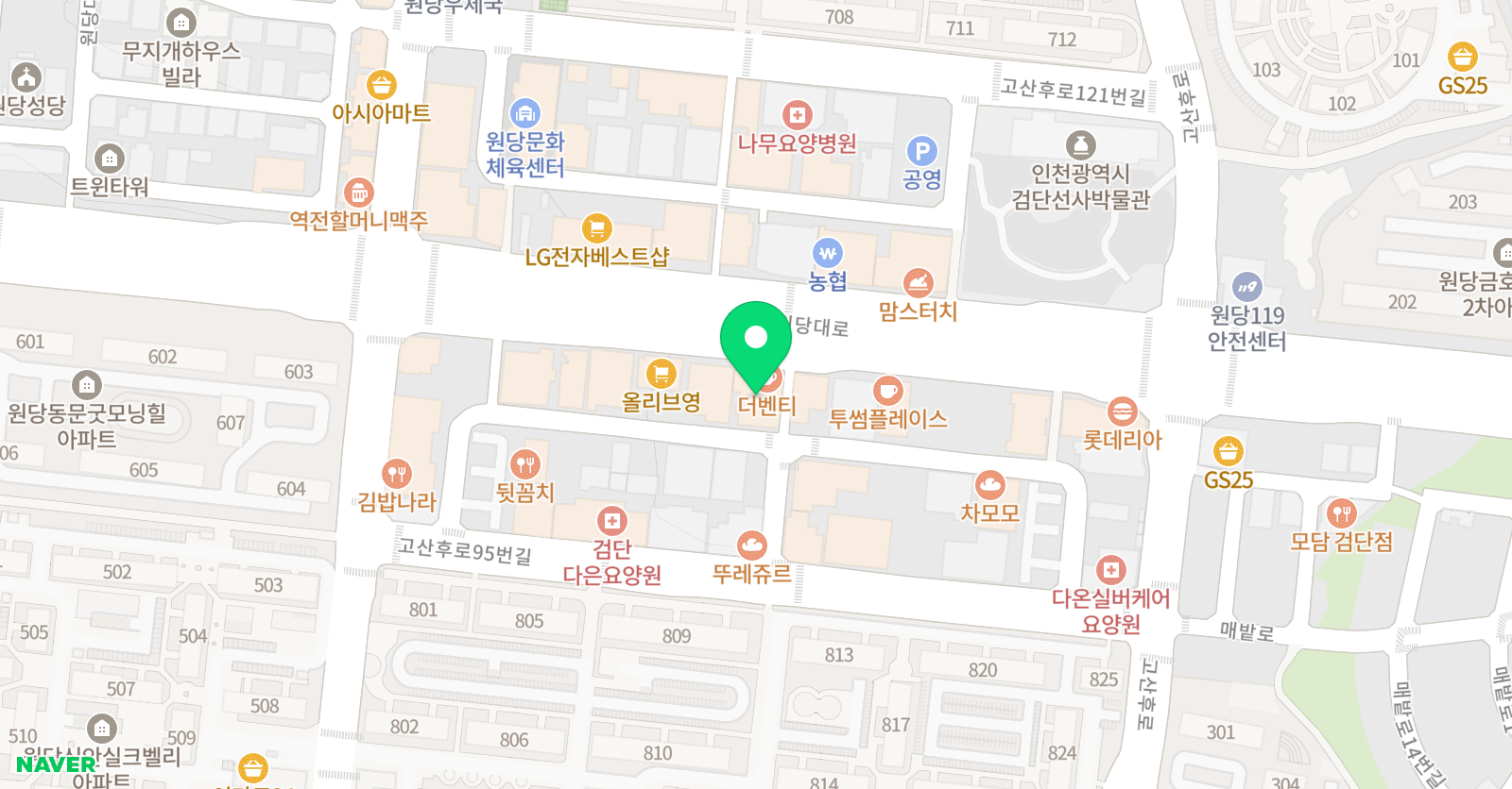 에듀탑 영수학원 위치