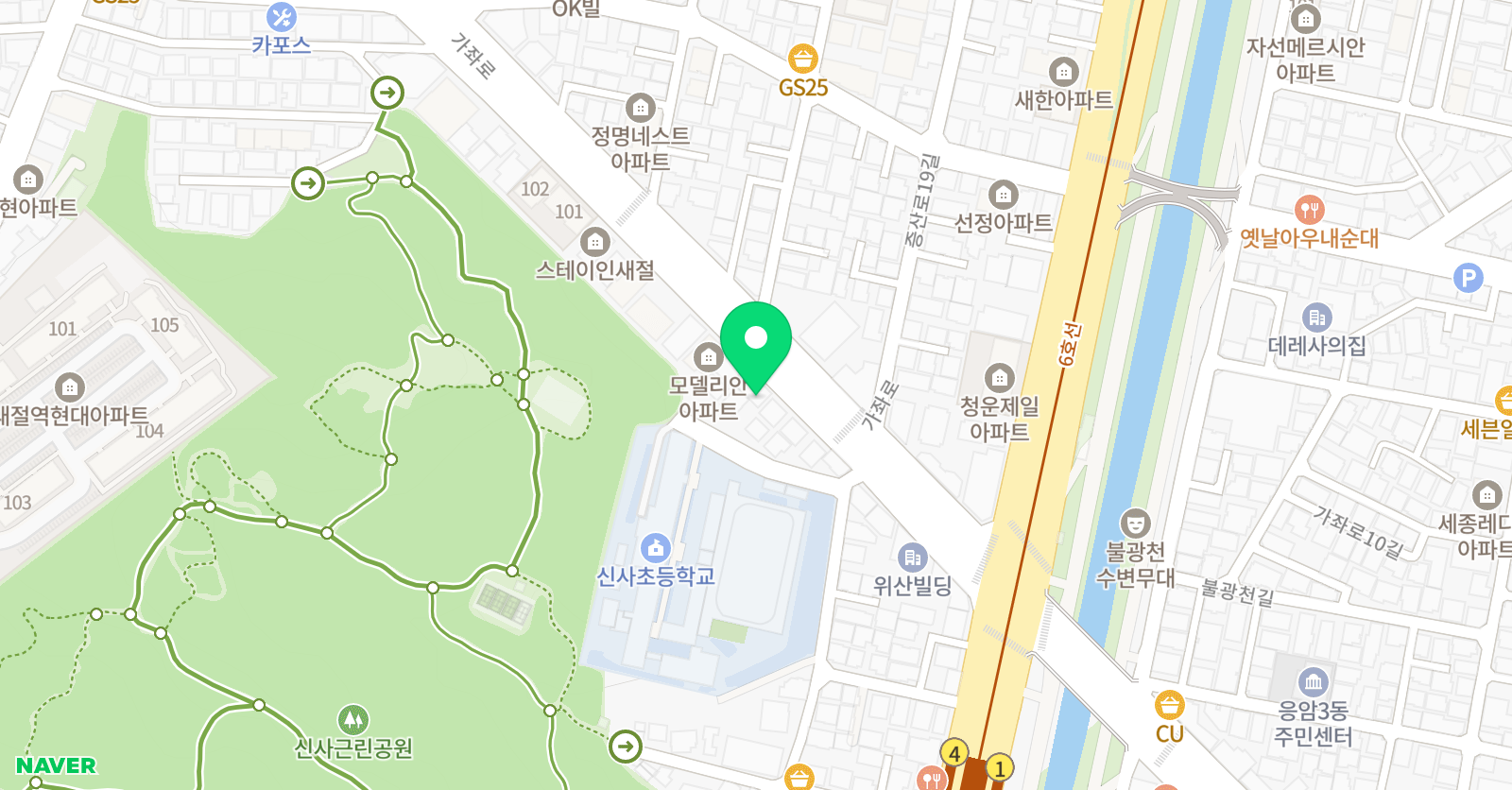 뉴탐 학원 위치