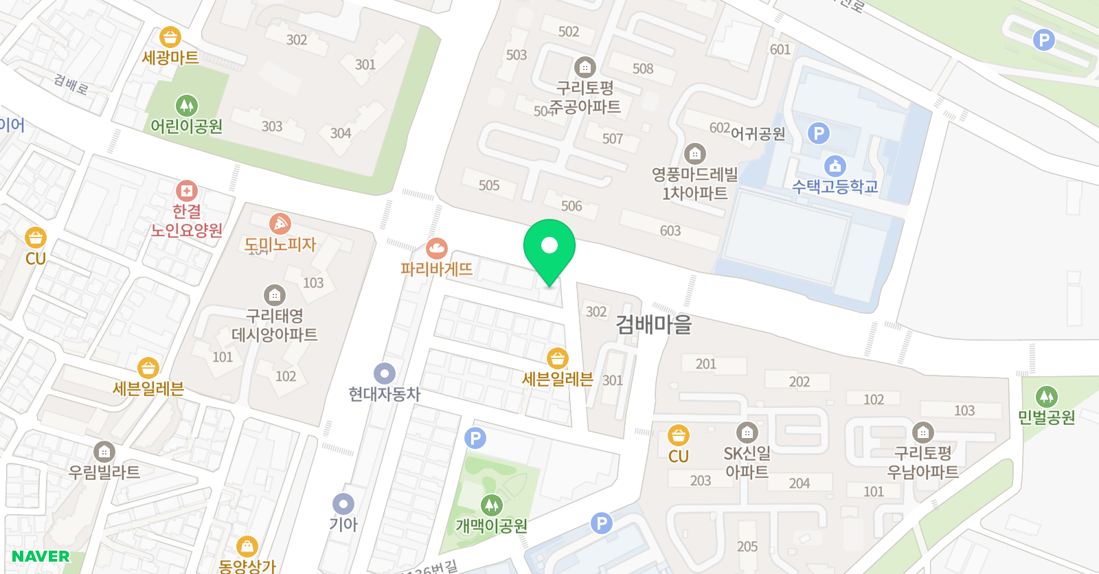 수택정훈 태권도장 위치
