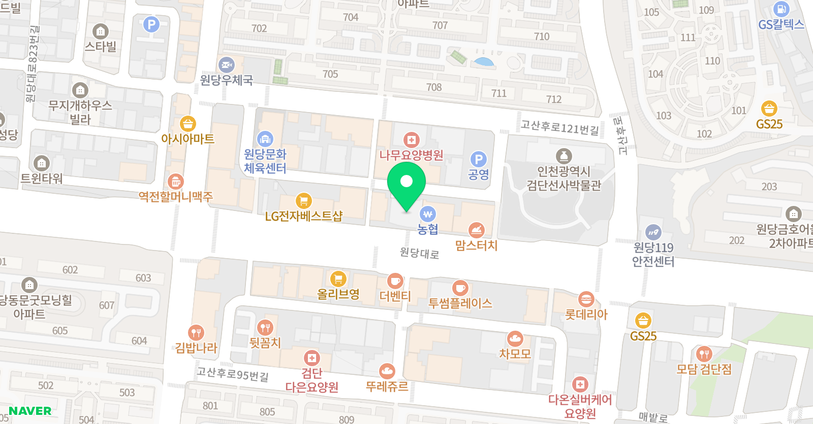 유즈발레학원 위치