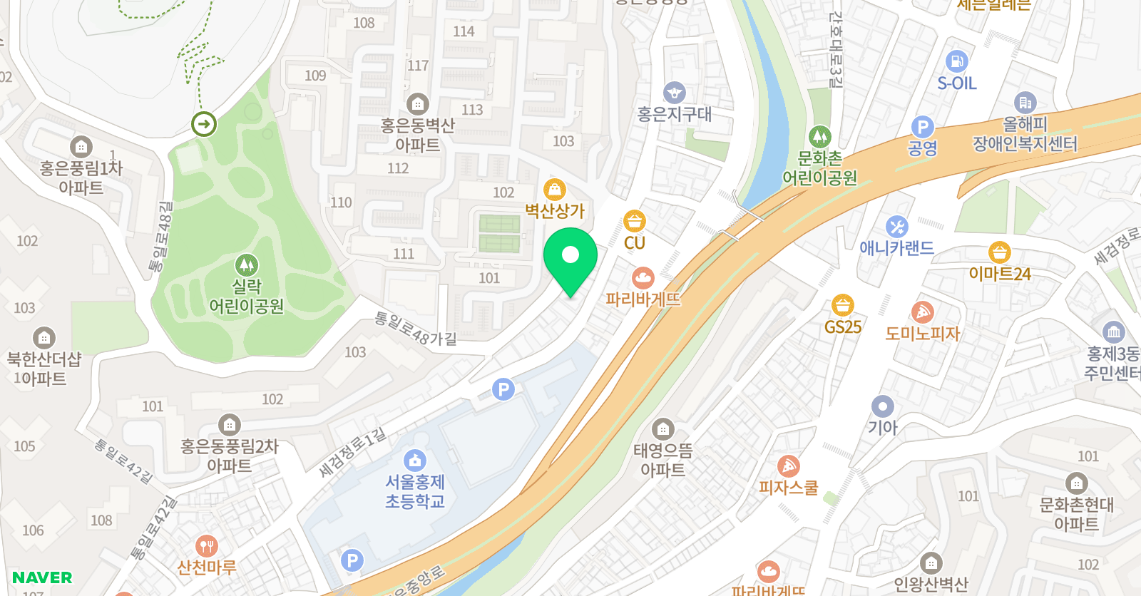 드보라학원 홍제본원 위치