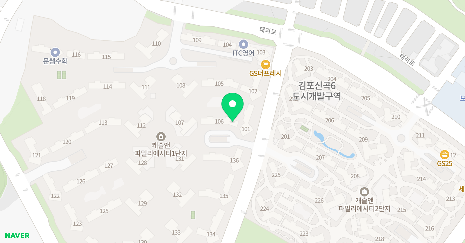 더나은 논술 고촌캐파1단지 위치