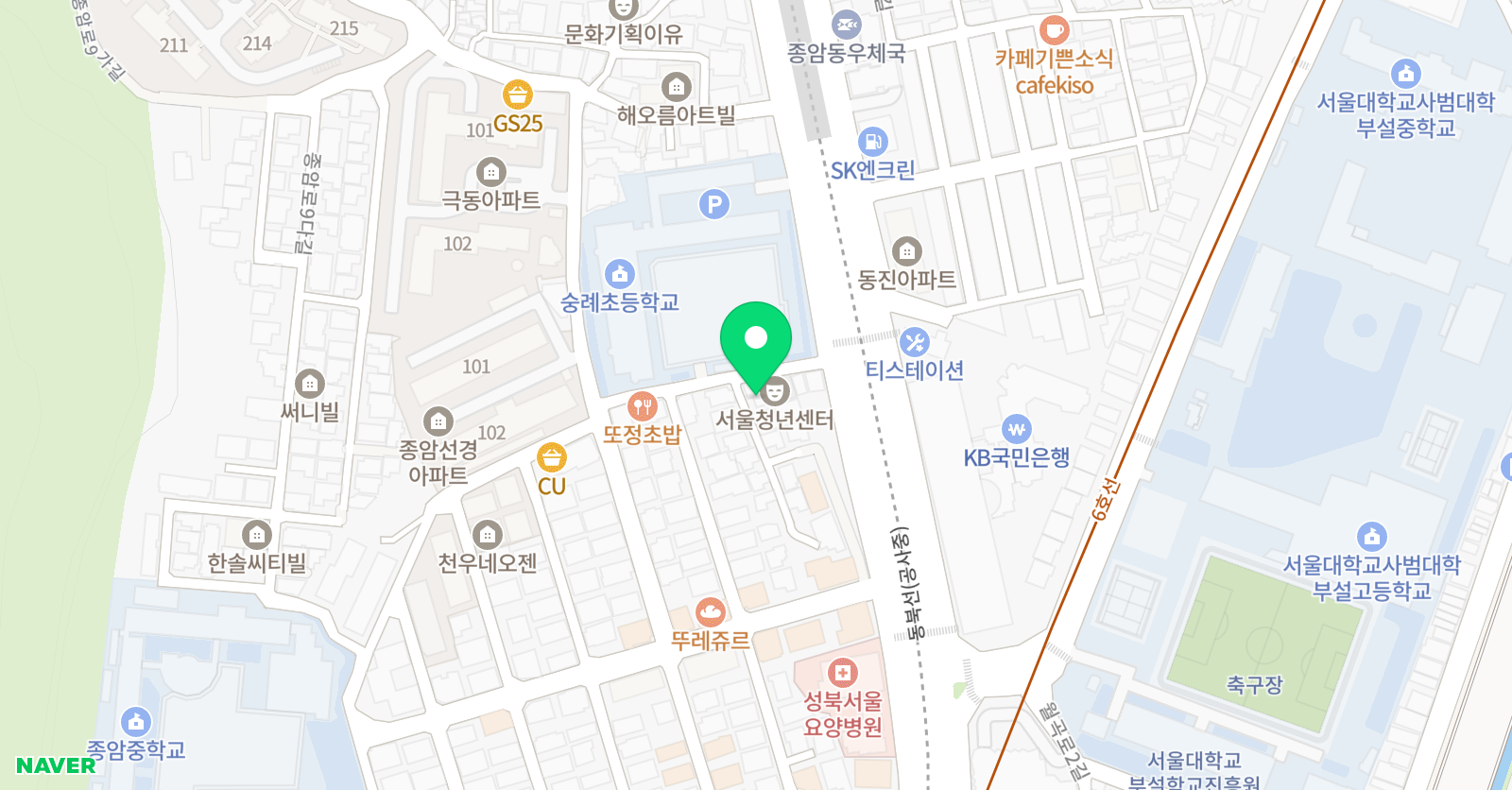 뮤엠 영어 종암1캠퍼스 위치