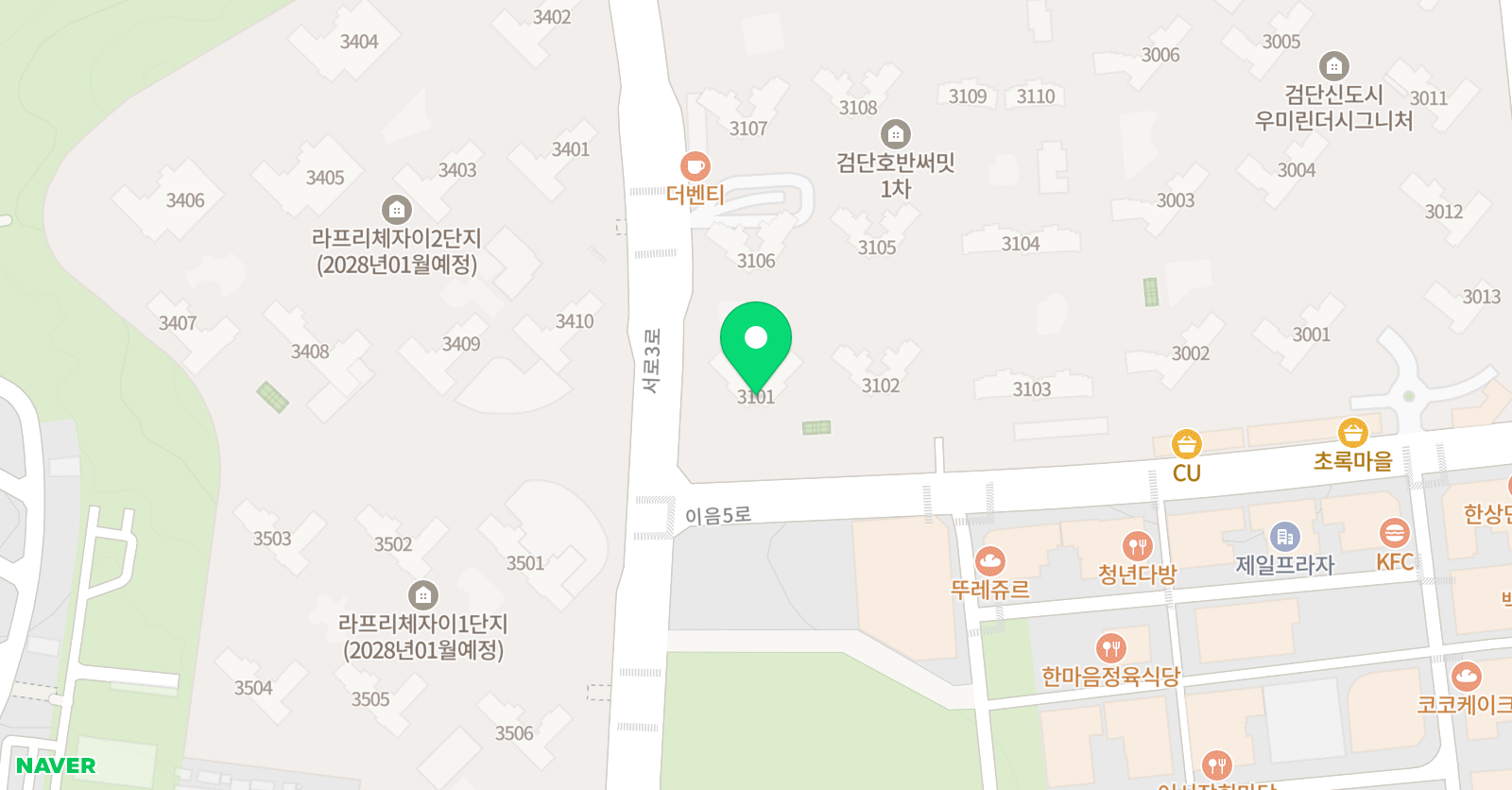 아소비 인천검단호반써밋1차점 위치