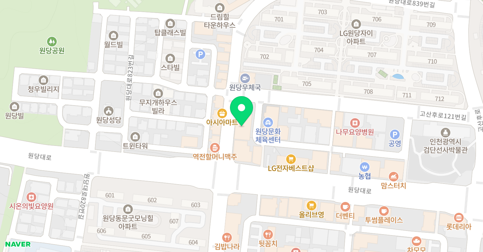 골든아이스포츠클럽 축구교실 검단신도시점 위치