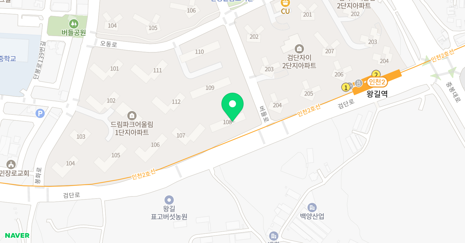 기탄 사고력교실 검단드림파크어울림1단지점 위치