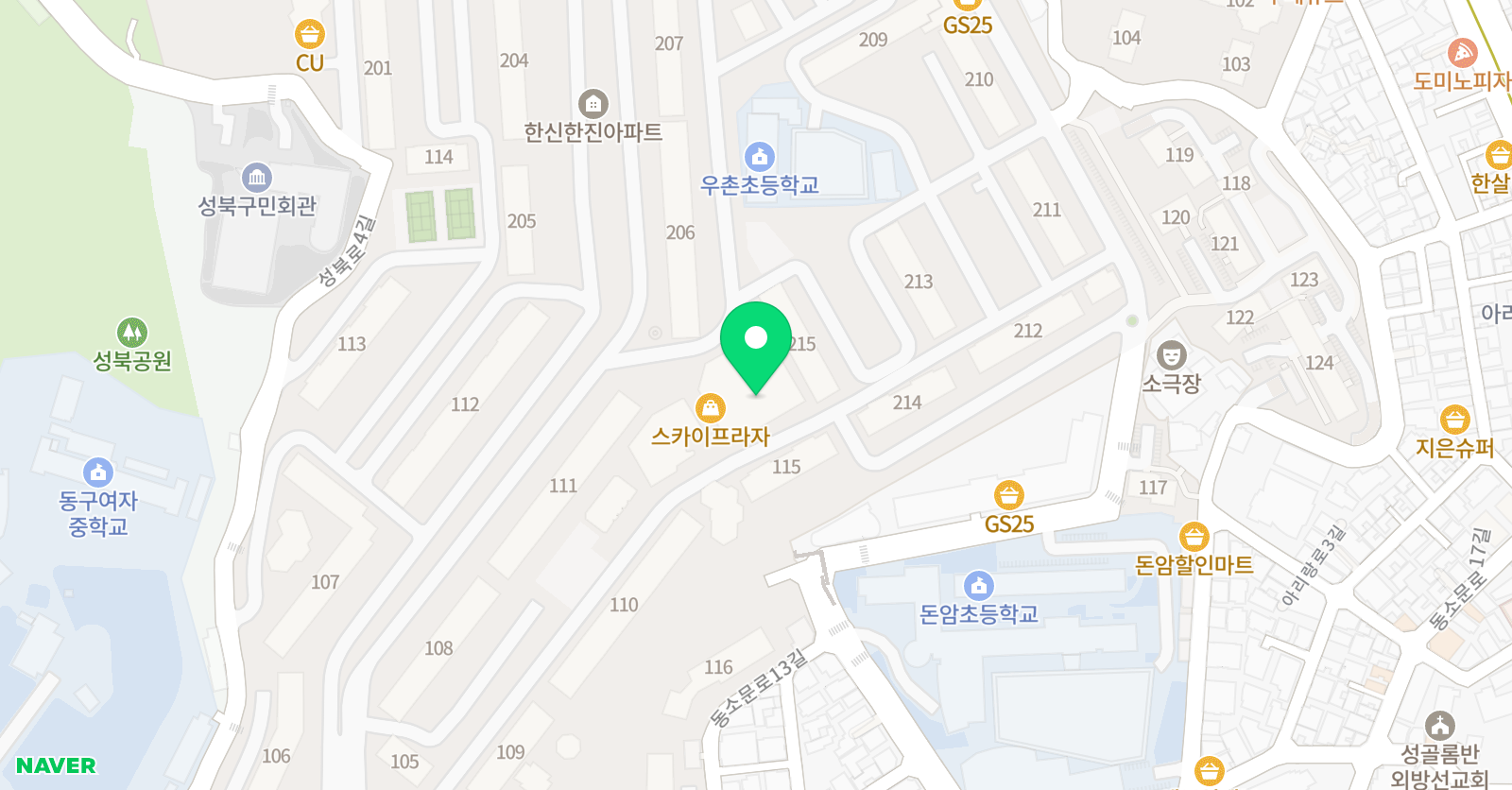 세이미 잉글리시 돈암 PLC 위치