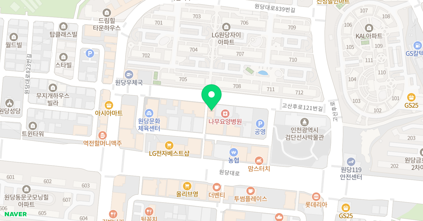 차샘 수학영어학원 위치