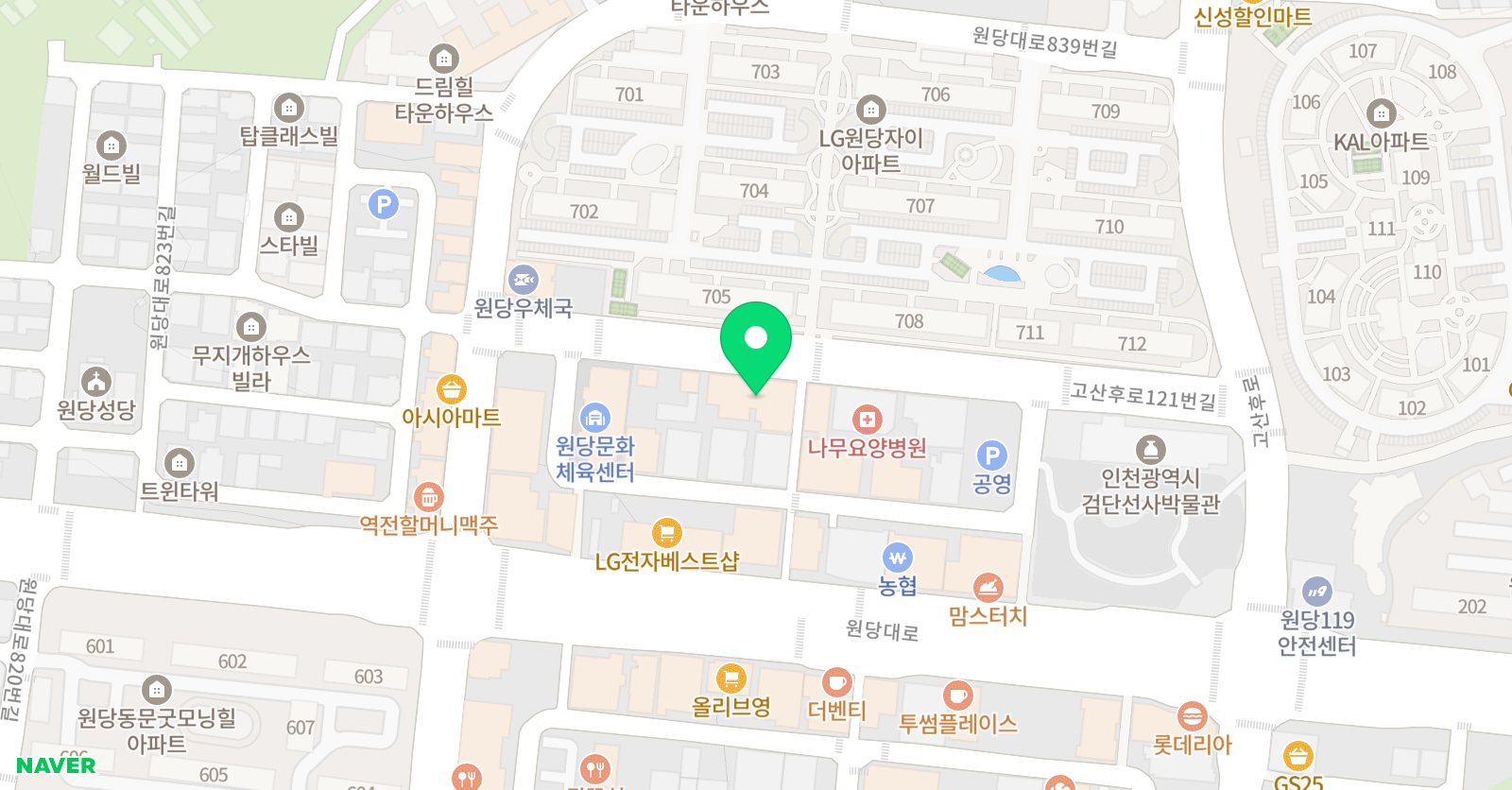 차오름에듀 검단학원 위치