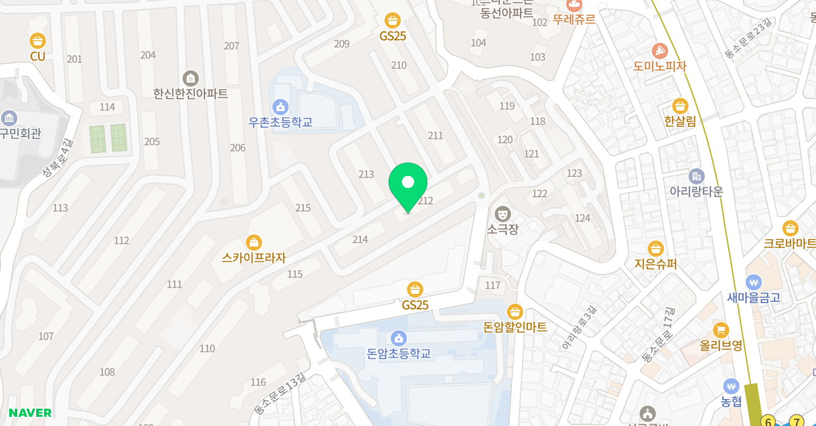 해오름 수학 위치
