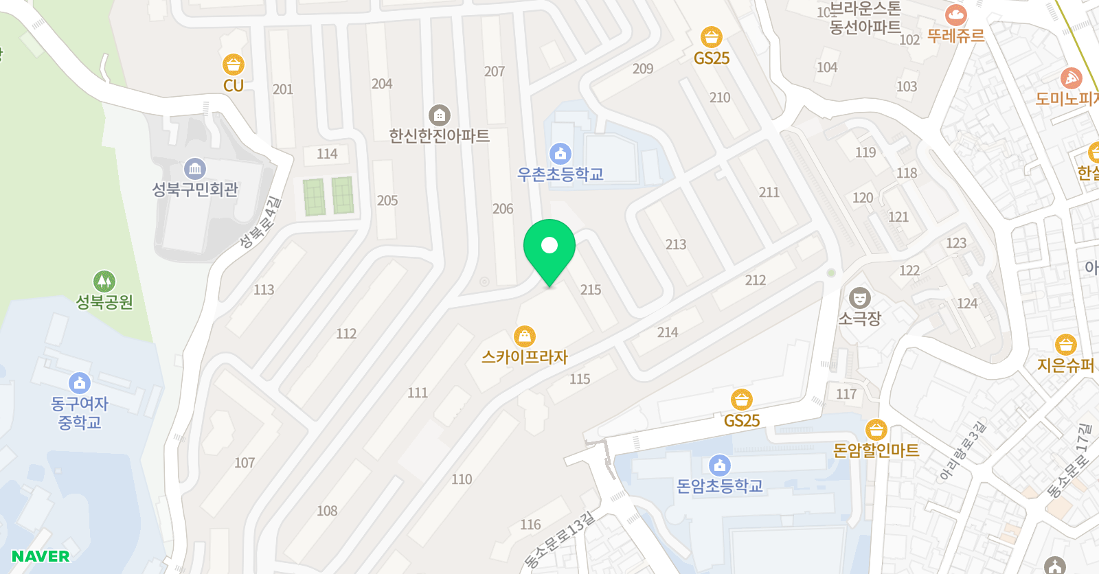 지니위니 성북센터 위치