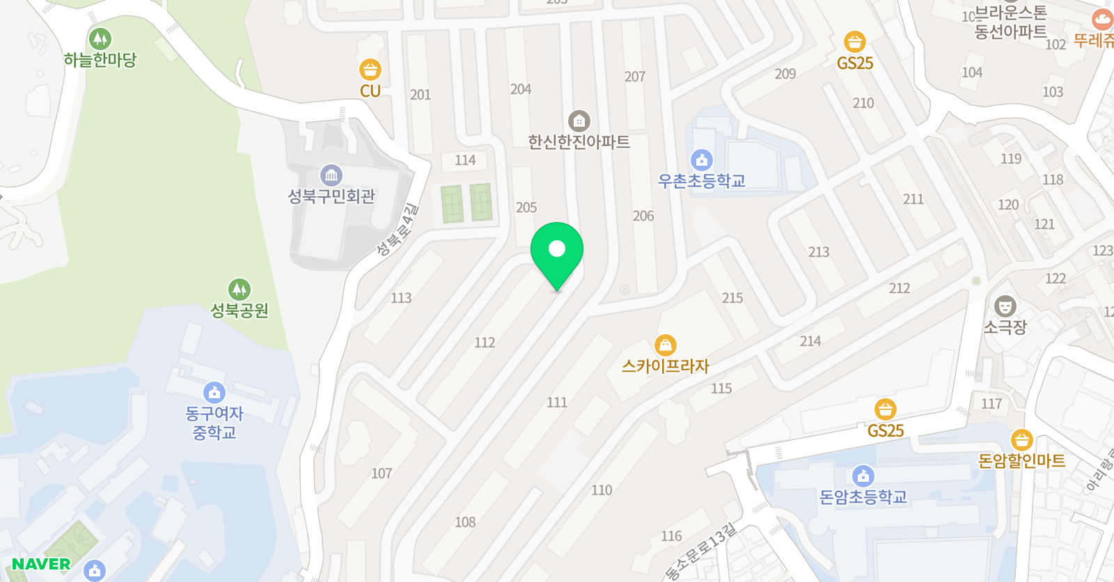 윤선생우리집앞 영어교실 한진 돈암점 위치
