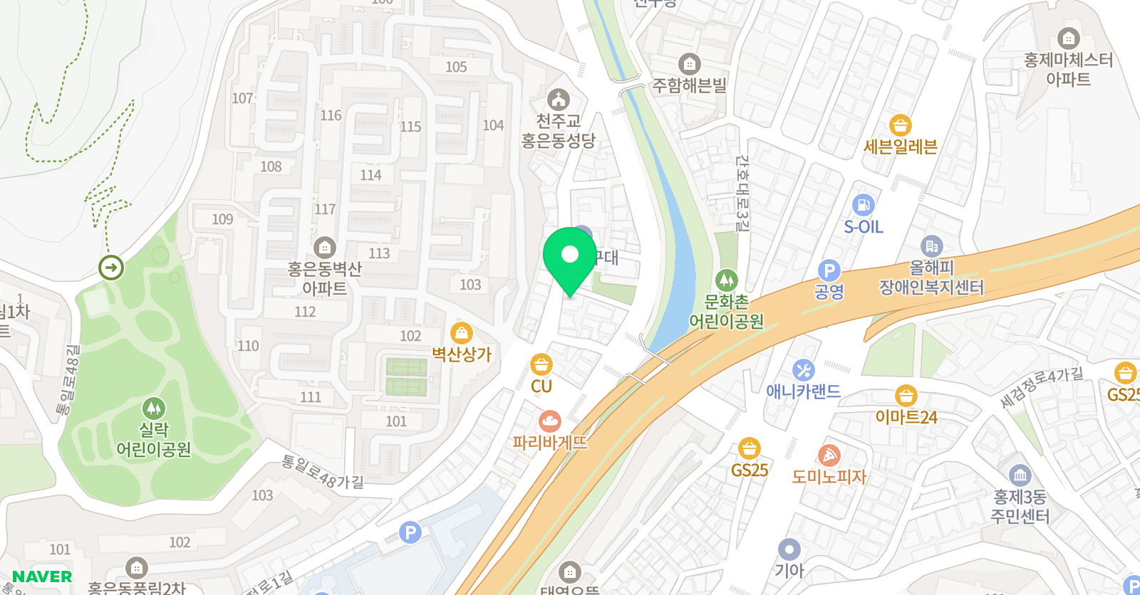 한마루 학원 위치