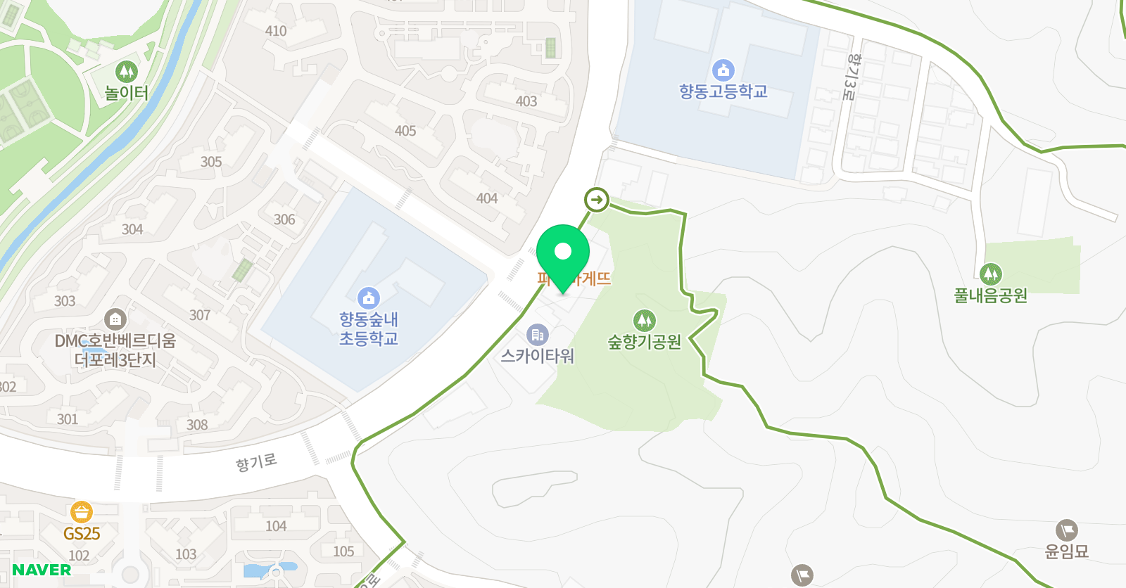 미래엔 영어수학 향동숲내점 위치