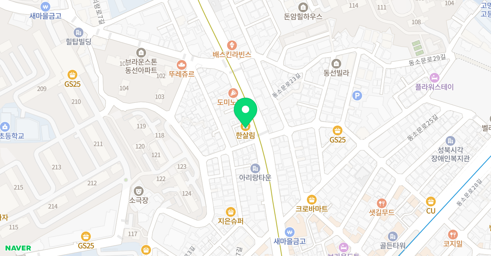 미술로생각하기 성북돈암센터 위치