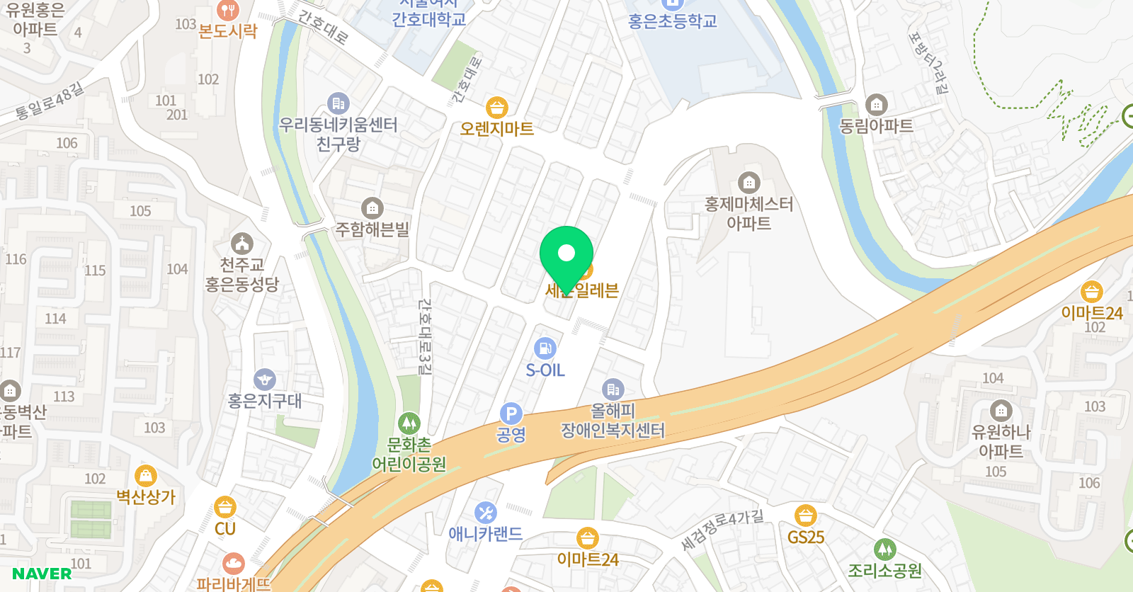 지엠에스짐 홍제 위치