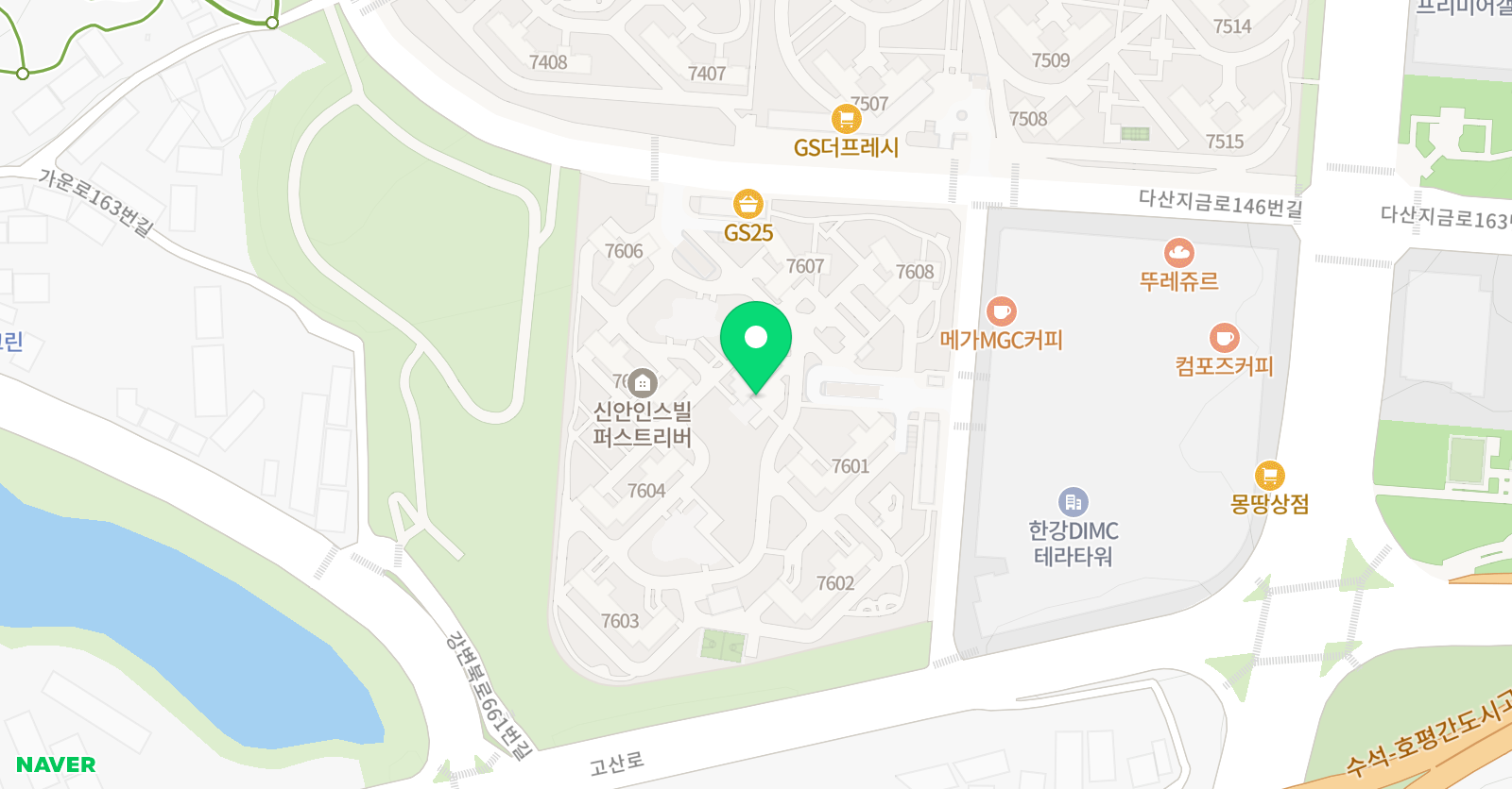 다산신안인스빌퍼스트리버 공부방 위치