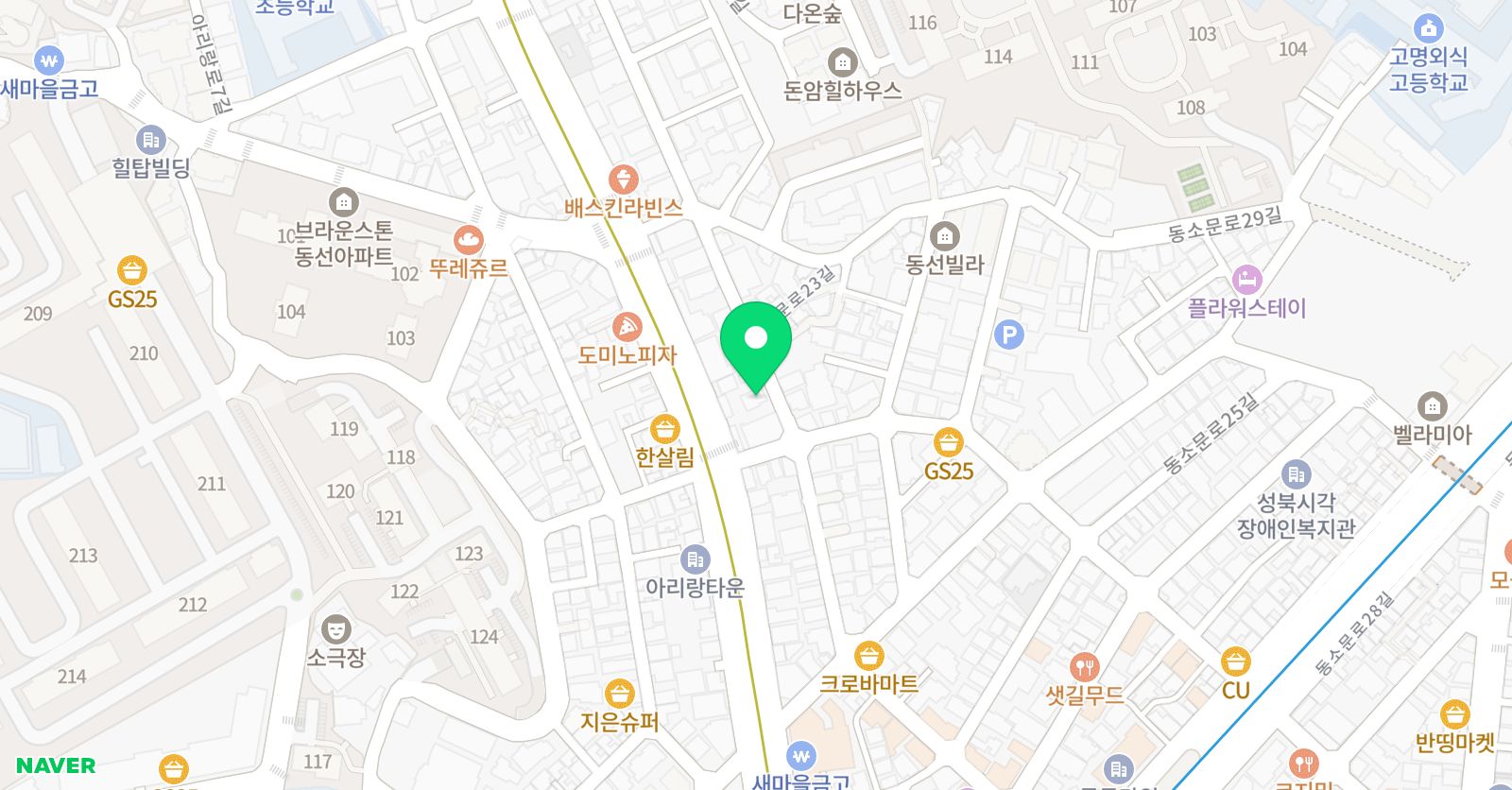 신기한나라라운지 동선센터 위치