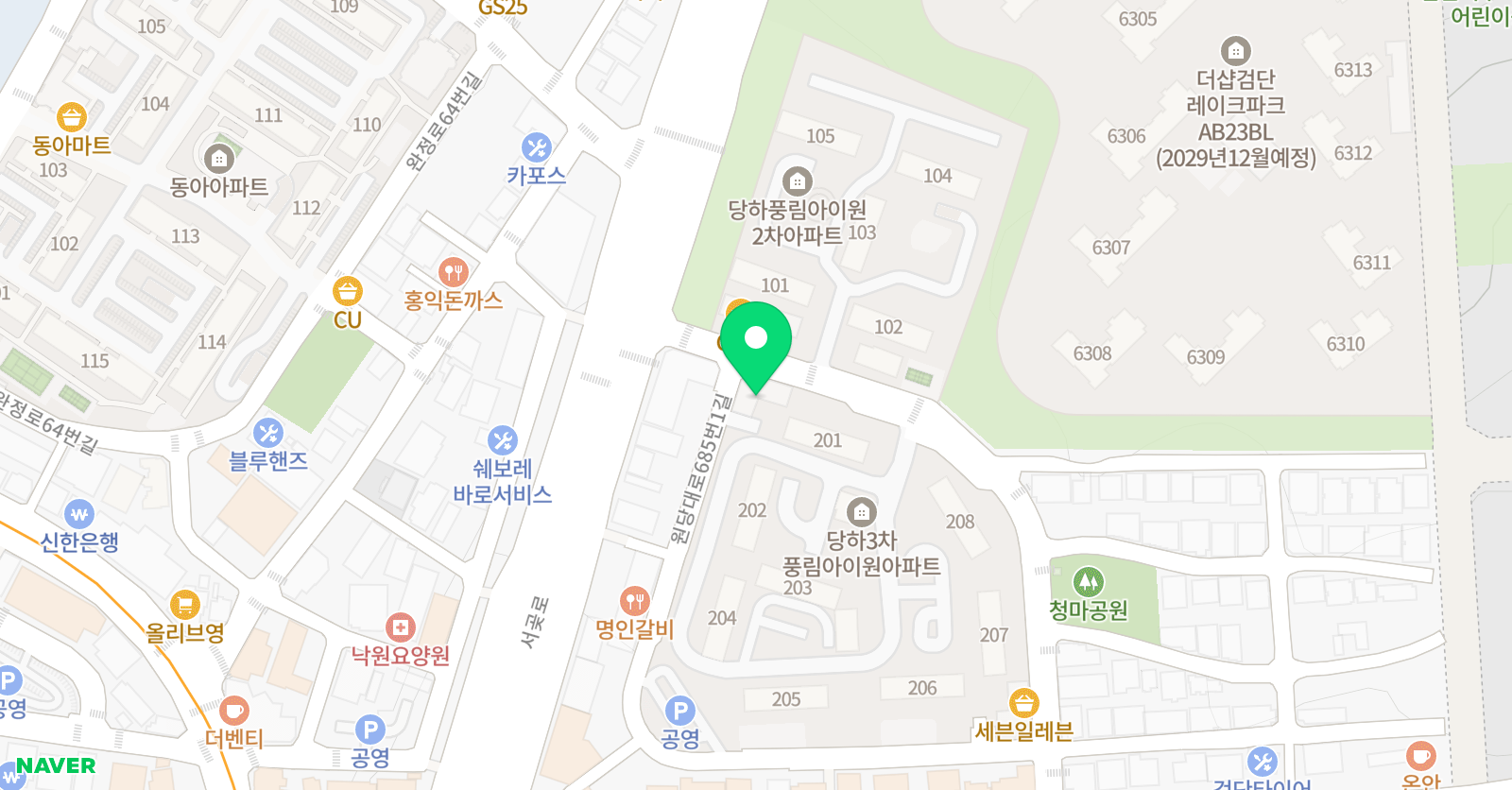 고려청룡 태권도 위치