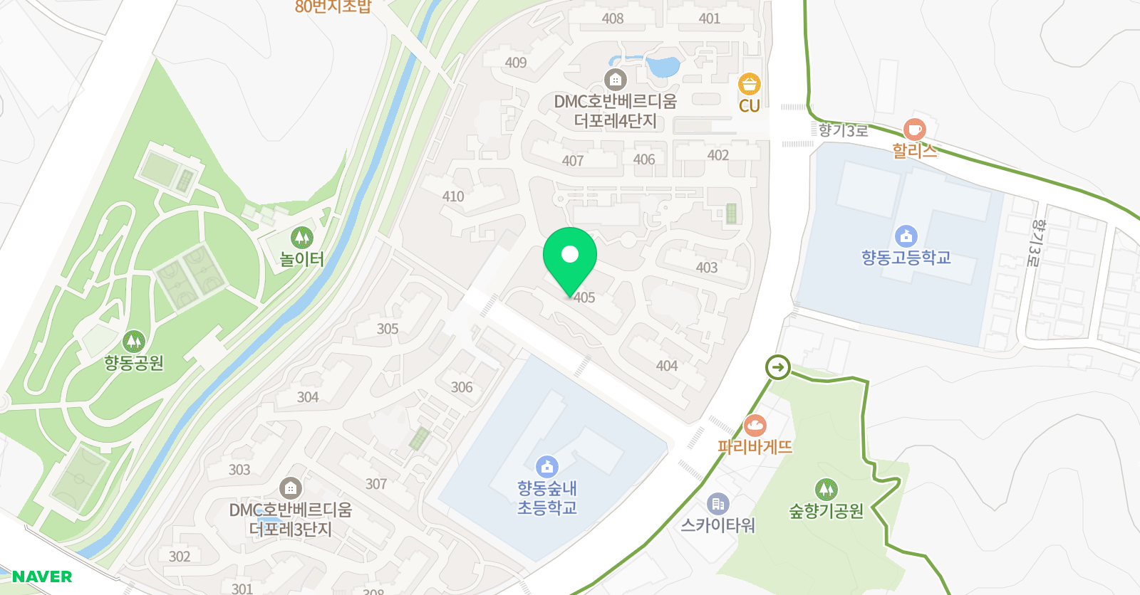 ERC 영어독서클럽 고양향동호반점 위치