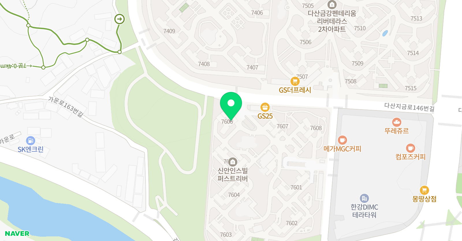 빨간펜 수학의달인 다산신안인스빌지금점 위치