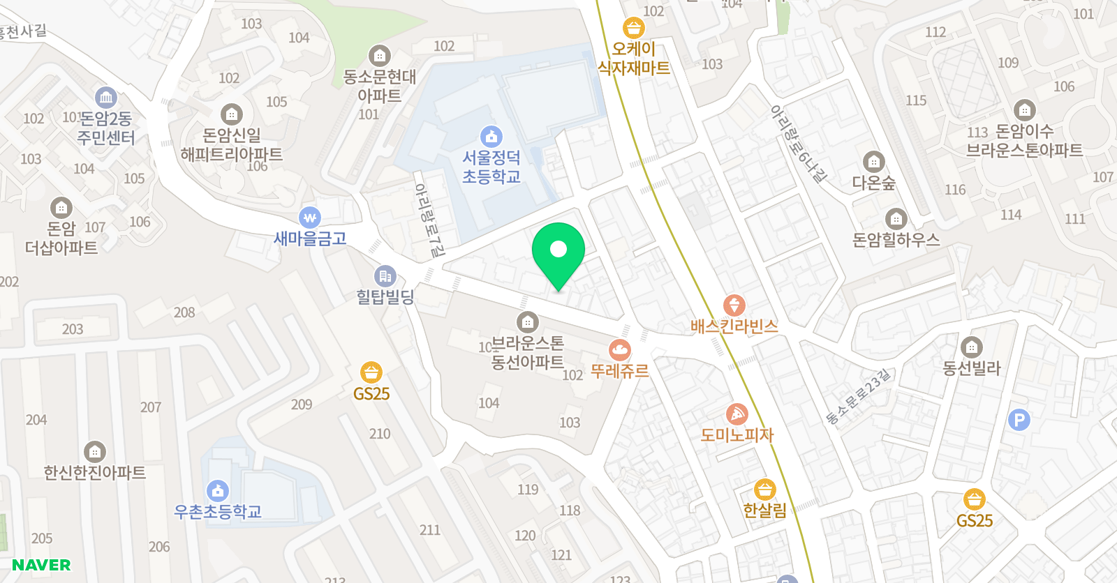 JTA 정훈 태권도 위치