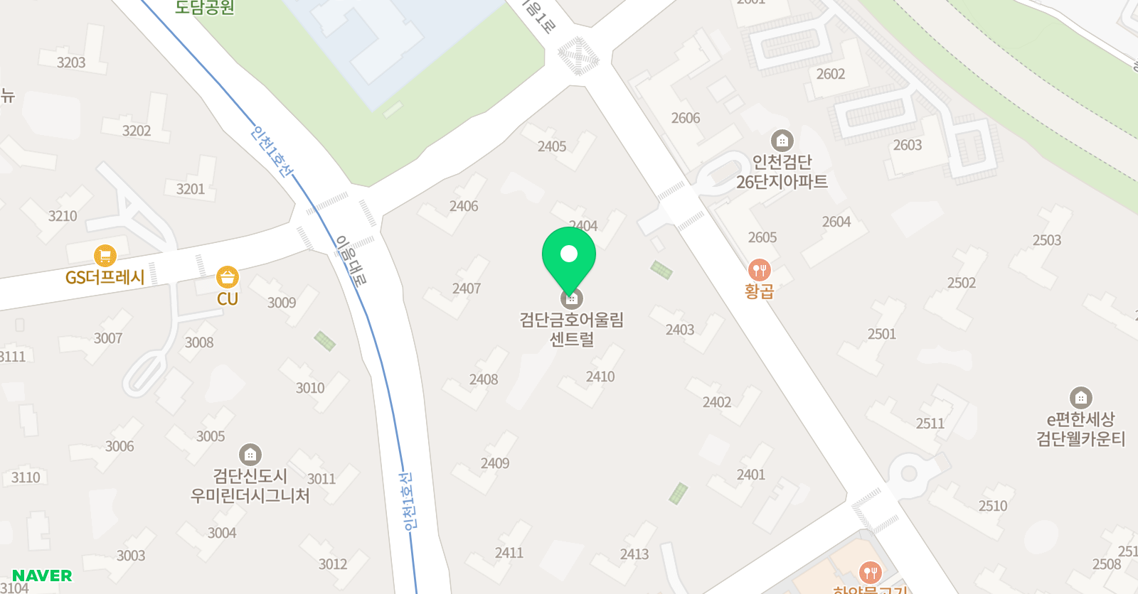 아트앤하트 검단금호센트럴점 위치
