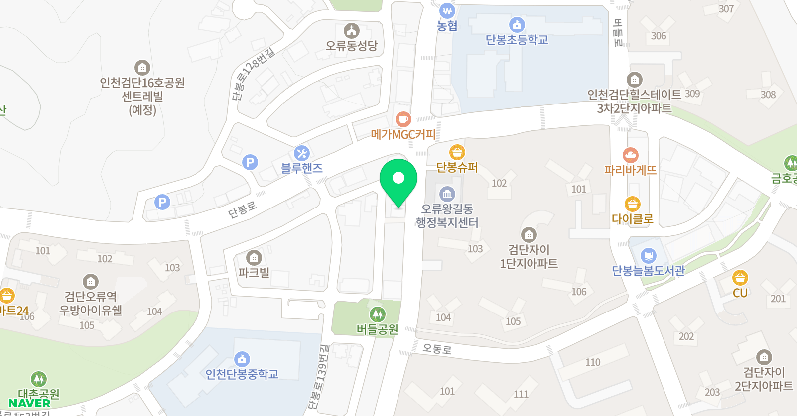 짱 수학 학원 위치