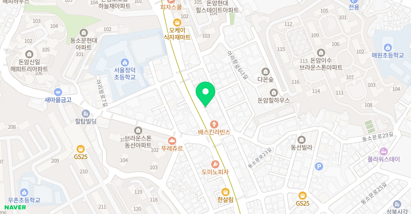 삼성 영어 셀레나 정덕 교습소 위치