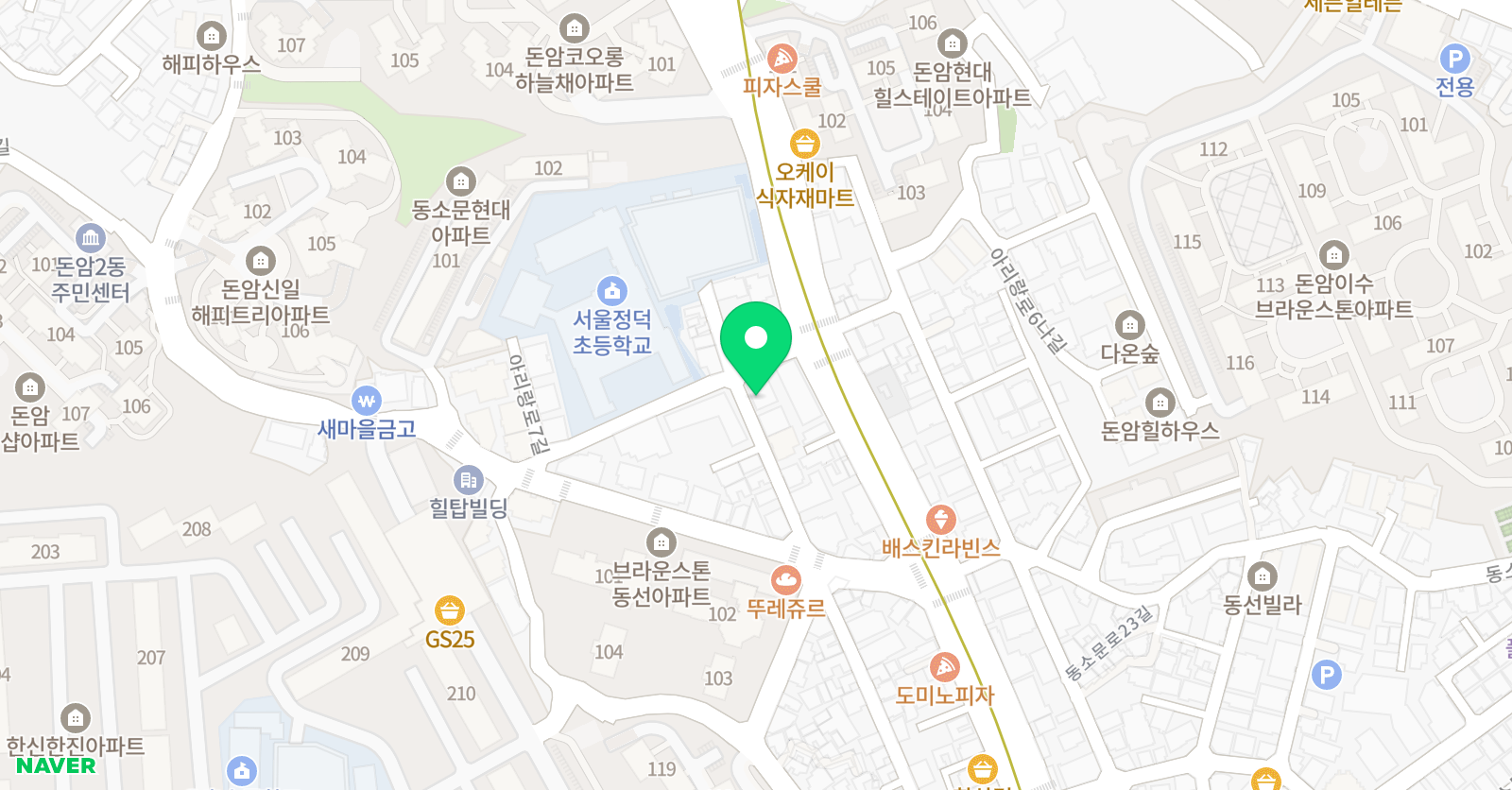 와와 동소문점 와학습코칭학원 위치