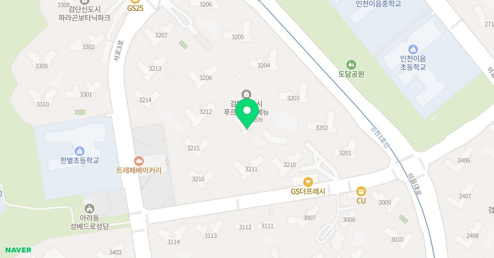 링키영어 검단푸르지오점 위치