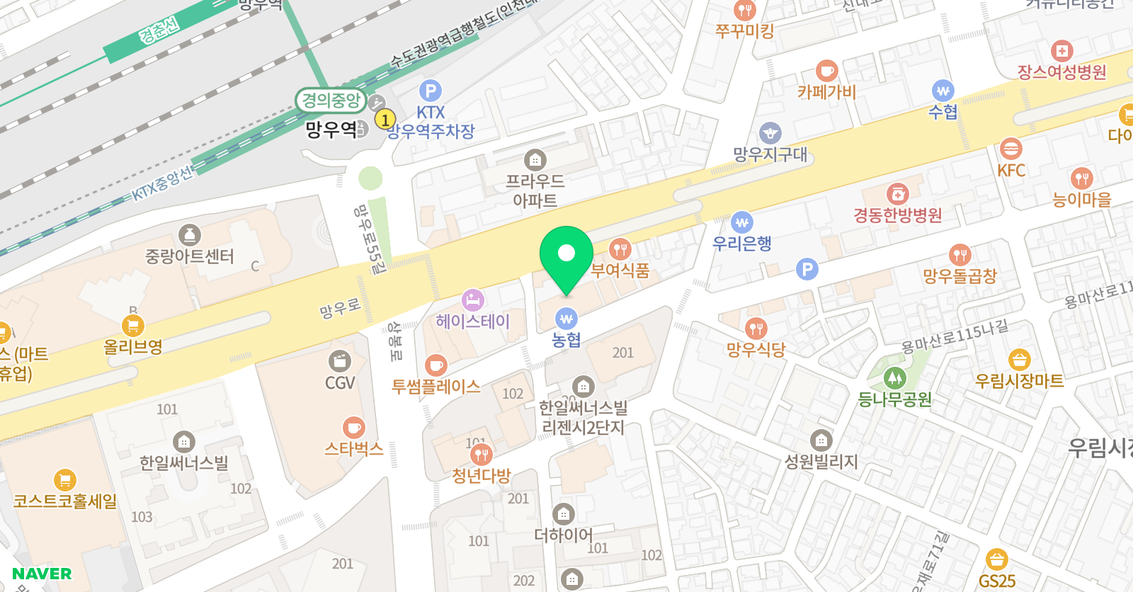 올림피아드 학원 중랑캠퍼스 위치