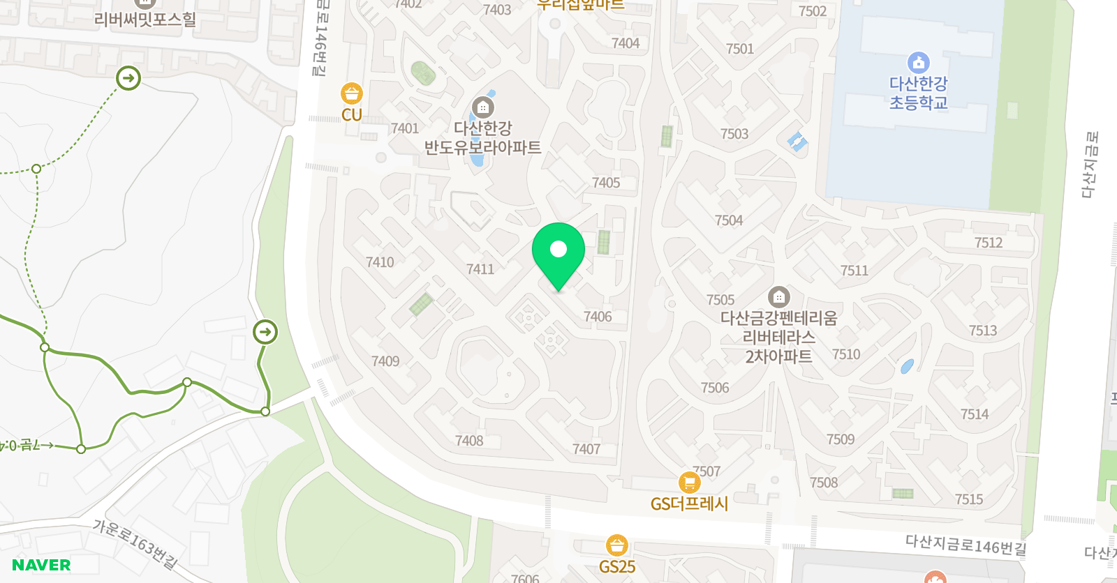 아트앤하트 교육원 남양주다산2동반도유보라 위치