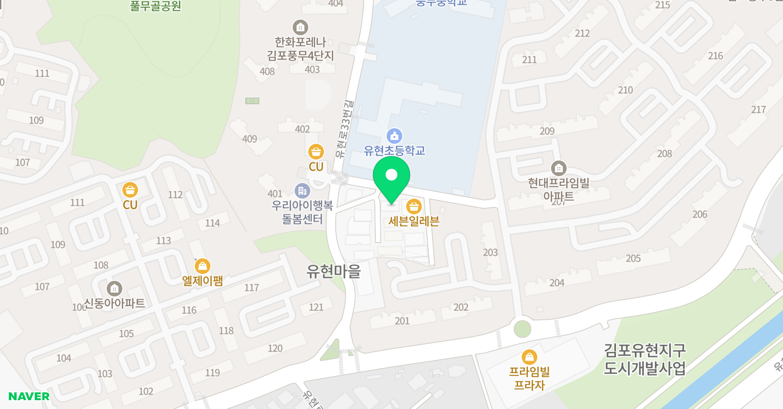 용인대타이곤프렌즈 태권도장 위치