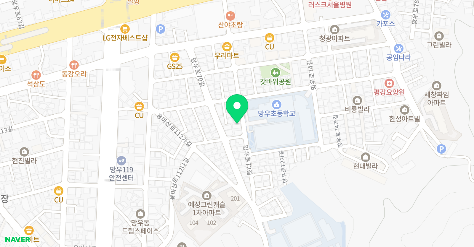 빨간펜수학의달인 망우클라비어 위치
